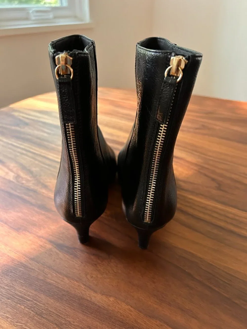 J.Crew Black Leather Pointed Toe Ankle Boots Size 8